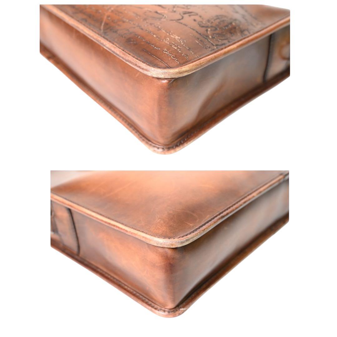 【美品】ベルルッティ ブラウン レザー ビジネスバッグ ブリーフケース