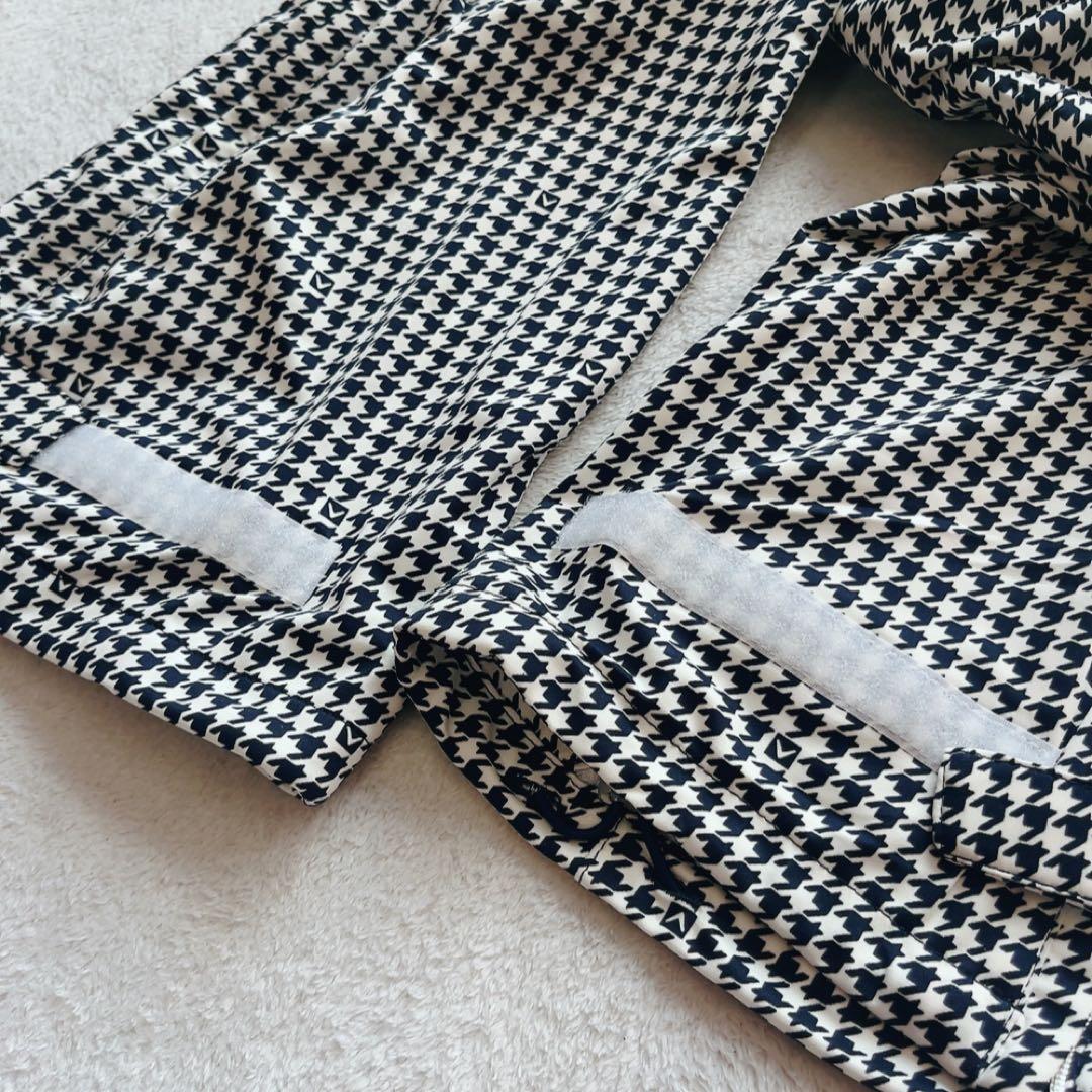 極美品　キャロウェイ　レインコート　ジャケット　パンツ　千鳥格子　L 　ネイビー