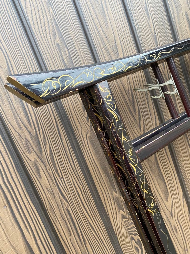 衣桁　和風ハンガーラック　着物掛け　和家具　和小物　黒衣桁