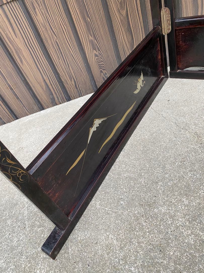 衣桁　和風ハンガーラック　着物掛け　和家具　和小物　黒衣桁