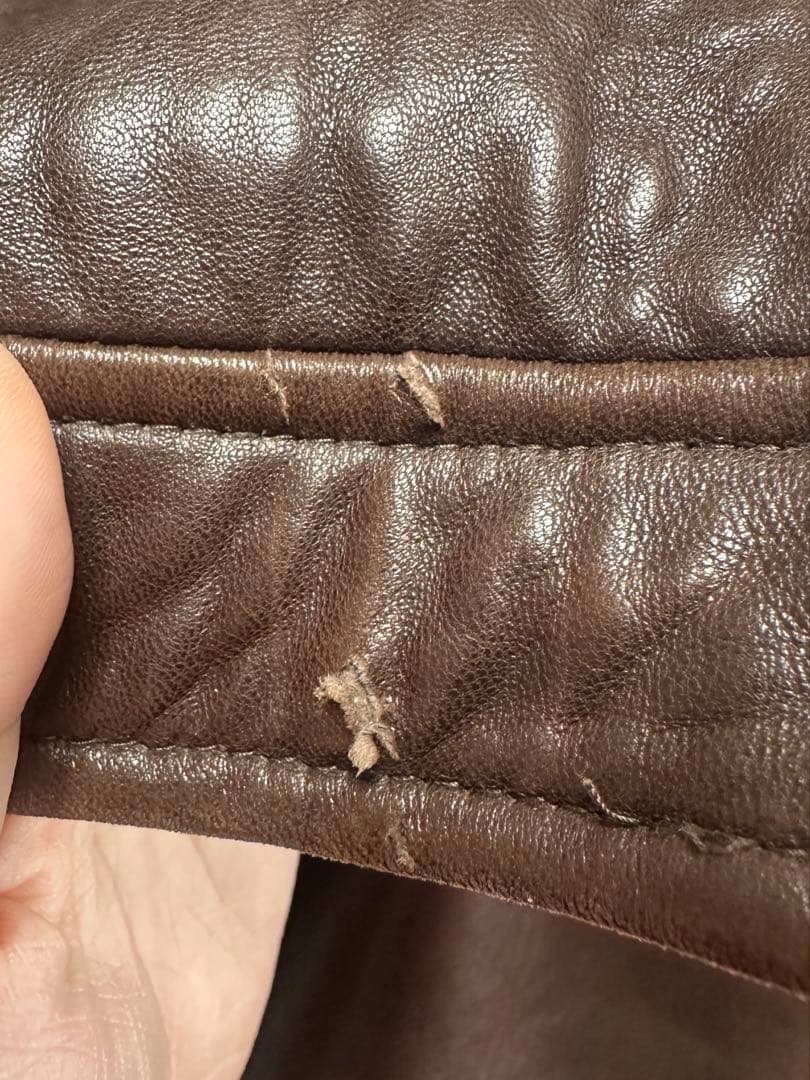 Polo by Ralph Lauren ブラウンレザーシングルライダース