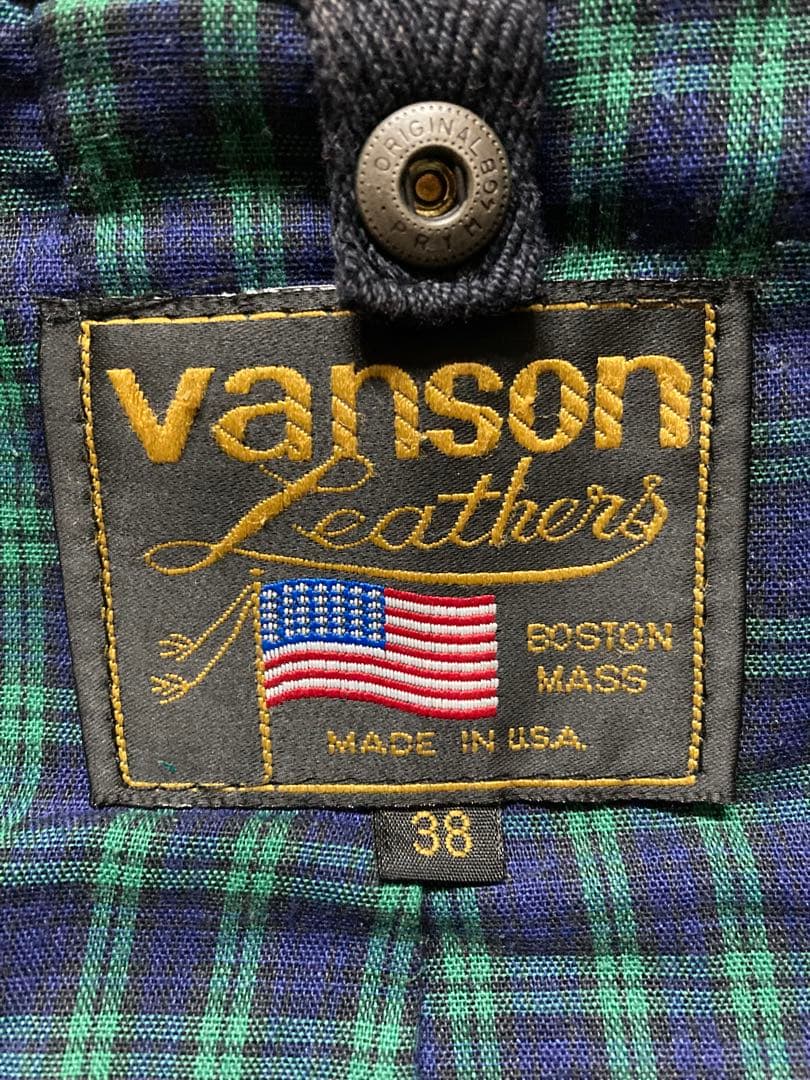 Vanson ブラック レザー シングルライダース　38 コメット