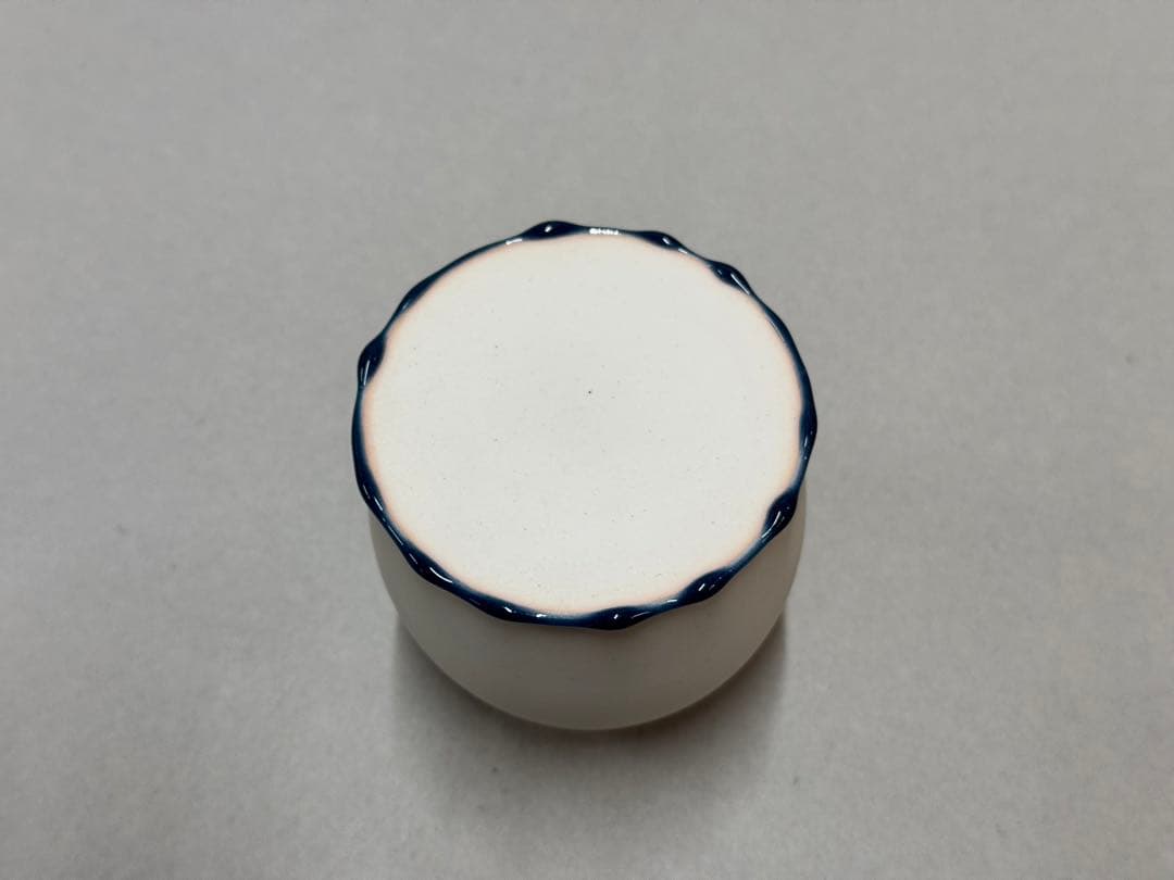 福本双紅 夜露 蓋器 茶器 現代陶芸 白磁