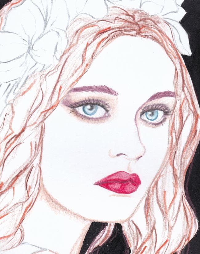 イラスト原画　「の娘」III