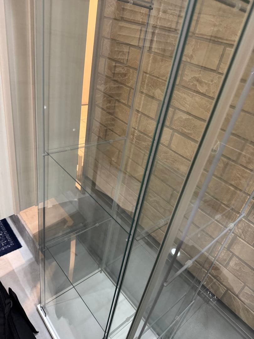 IKEA DETOLF ガラスケース ホワイト 43x163cm①