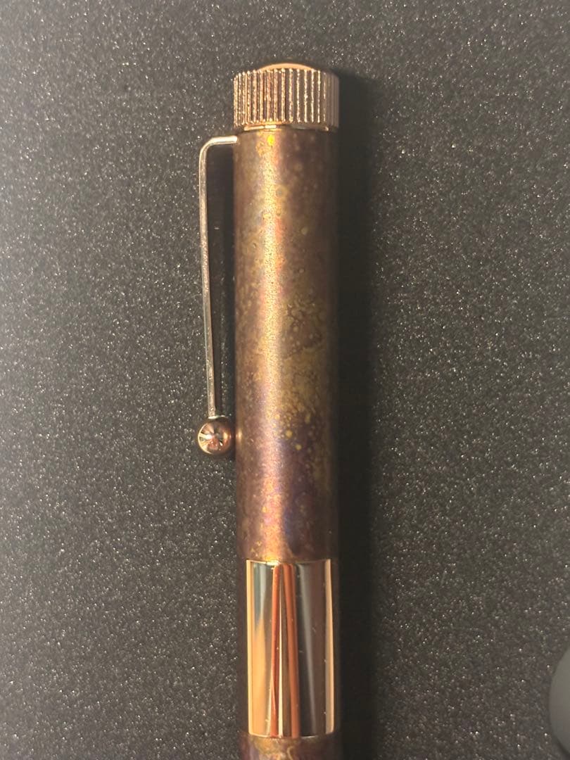 【限定】ROMEO No.3 細軸 斑紋孔雀色 ヴィンテージローズ ボールペン