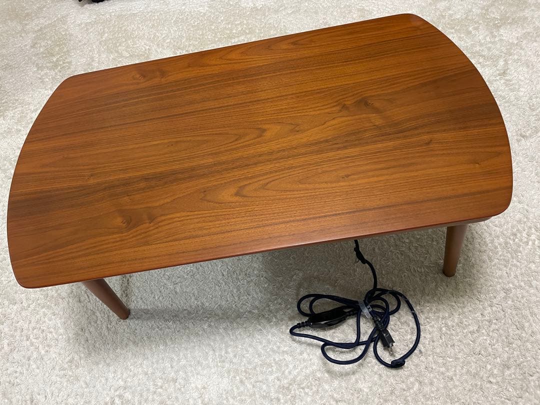 折りたたみ こたつテーブル 長方形　オーバル 北欧デザイン