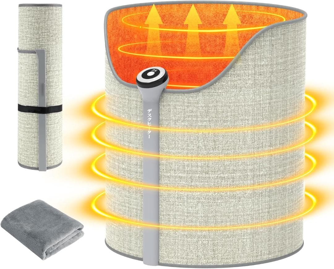 【360°全方位発熱】 パネルヒーター 足元 デスク下 ヒーター 速暖 超省エネ