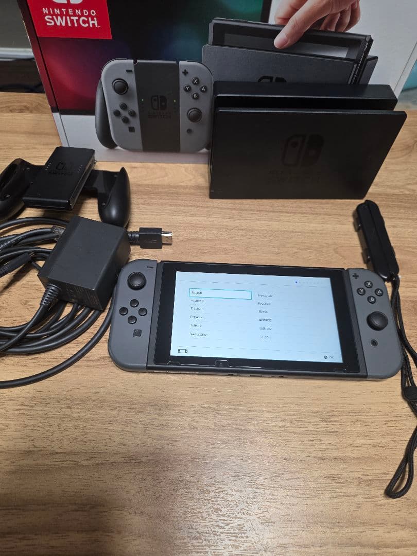 Switch本体グレー箱付き