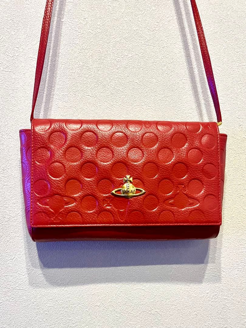 ヴィヴィアン☆ ショルダーバッグ　クロスボディ　斜めがけポーチ　オーブ　赤2