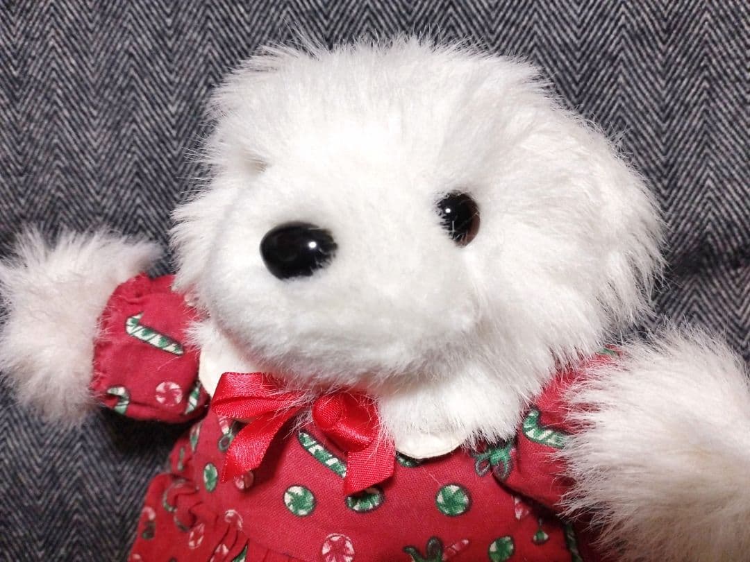 SANTA BEAR シロクマ 白熊 ぬいぐるみ 赤衣装 ヴィンテージ 非売品