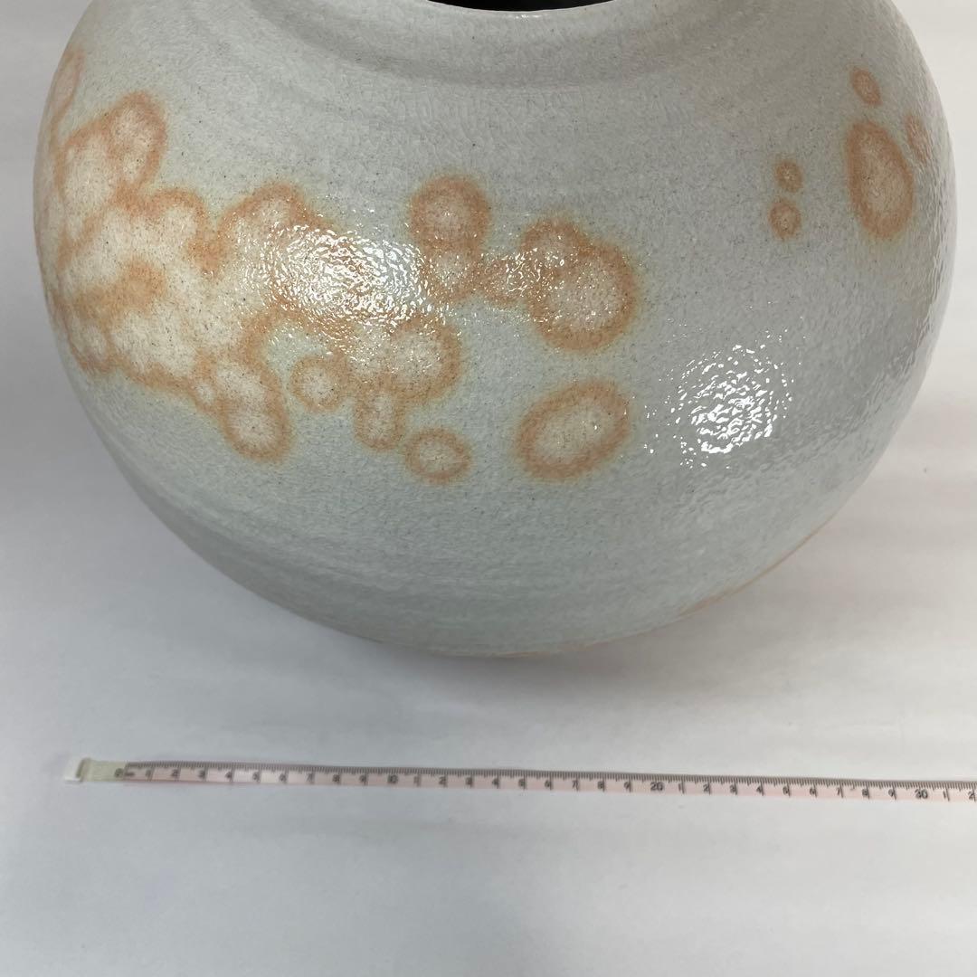 萩焼　大壺　椿秀窯　大賀和幸　木箱入り　未使用　花瓶　壺