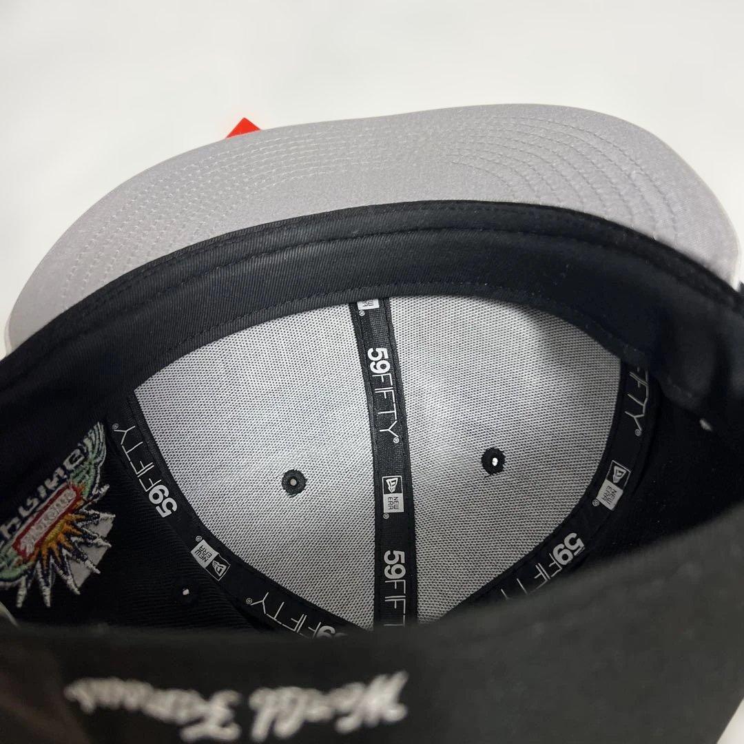 美Supreme キャップ59FIFTY 7 3/8完売58.7cmステッカー付