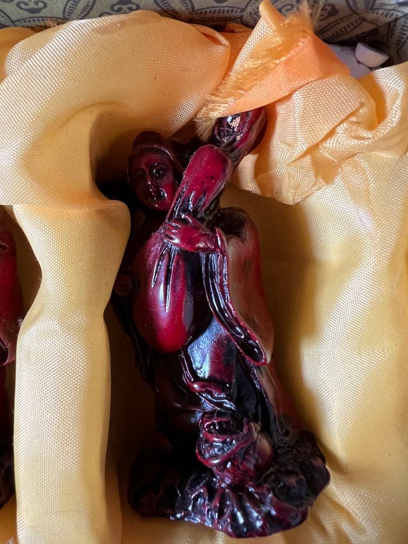 七福神 赤色木製仏像 7体セット