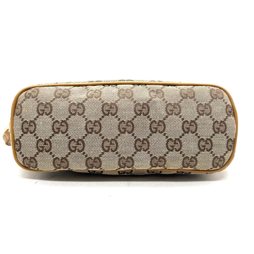 【極美品】グッチ GG ハンドバッグ アクセサリーポーチ キャンバス レザー