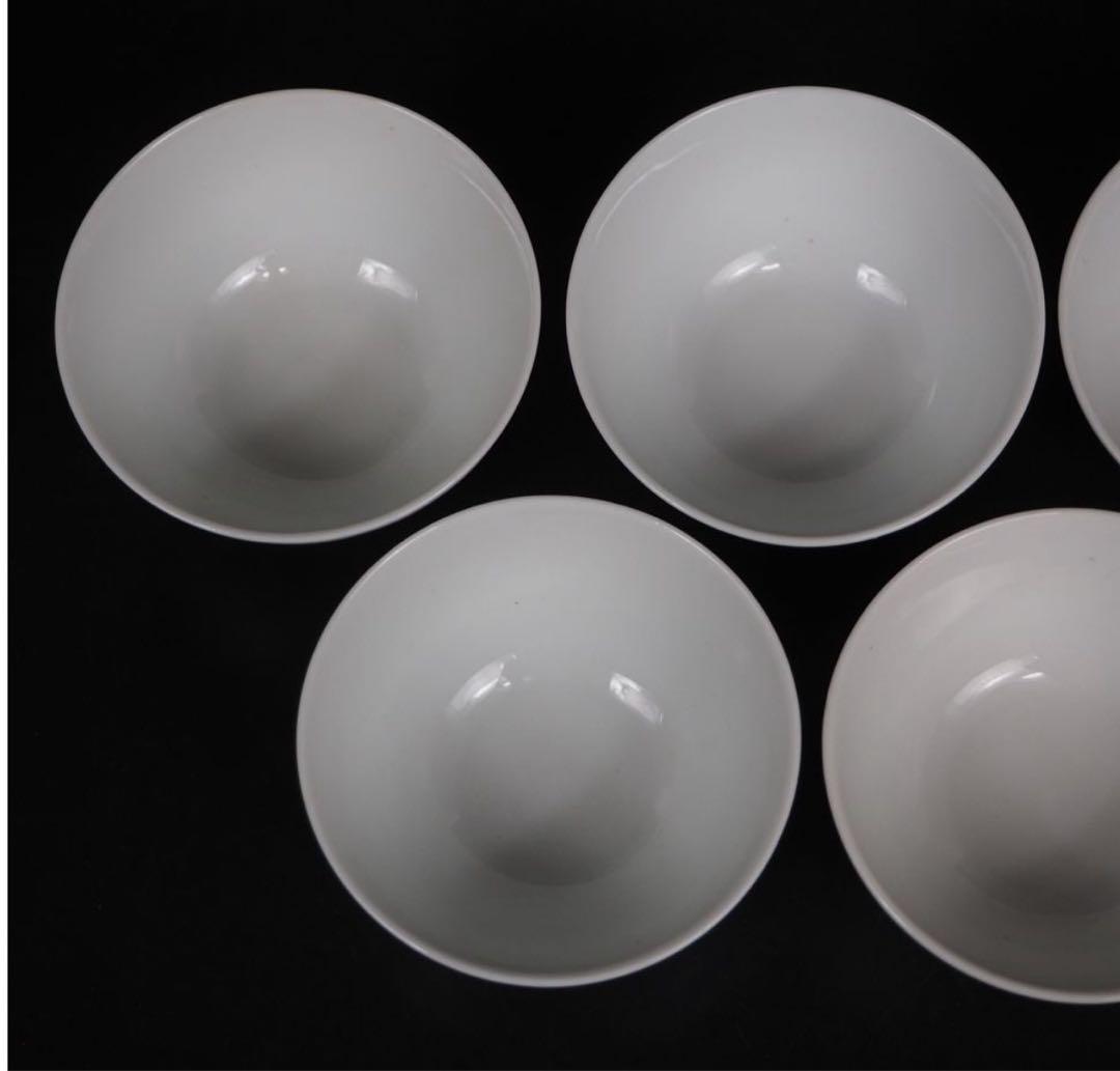 送料無料　『平安松雨』造 氷梅画茶碗５客　共箱　本物保証