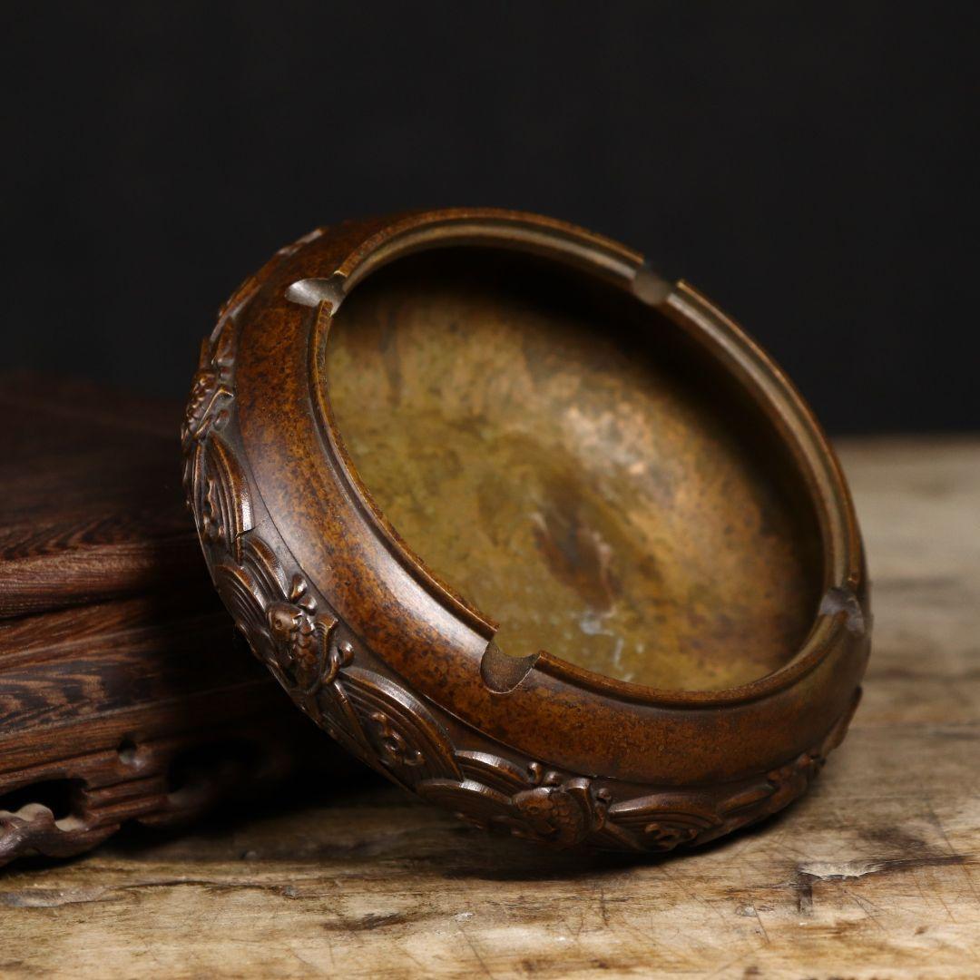 灰皿 リビング 茶室 茶台 香炉 置物 銅器 銅製品