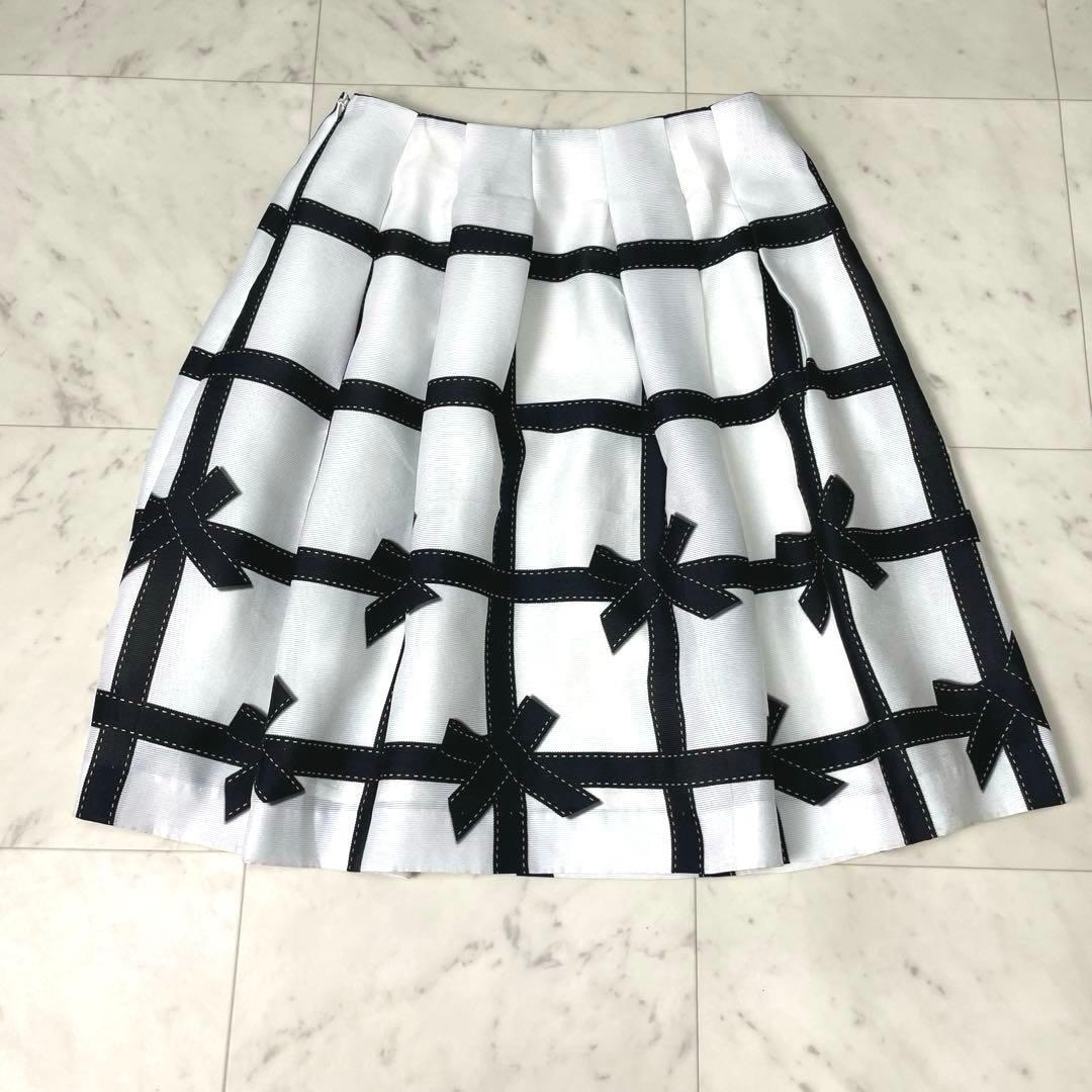 【タグ付き】エムズグレイシー フレアスカート リボン 40 L