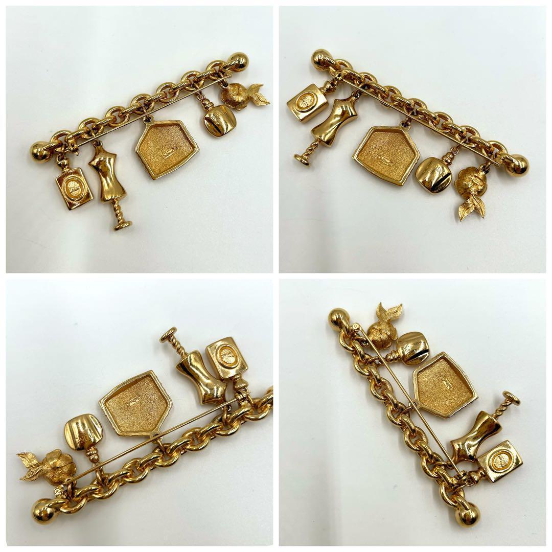 【美品】Christian Dior クリスチャンディオール　ブローチ　ゴールド