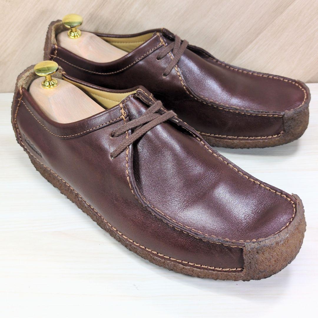 クラークス 27.0cm ナタリー ワラビー レザー ブラウン S528