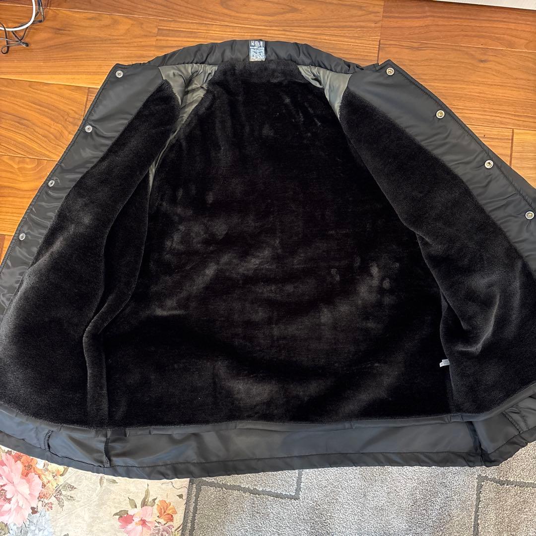 ブルゾンブラックジャンパー、中綿ジャケット、ナイロンジャケット　バイクアウター