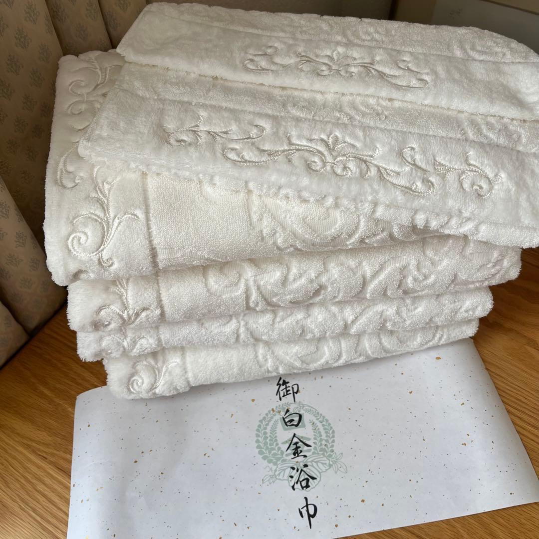 高級 御白金浴巾 バスタオル 4枚セット 小原 訳あり 今治 高級大判バスタオル