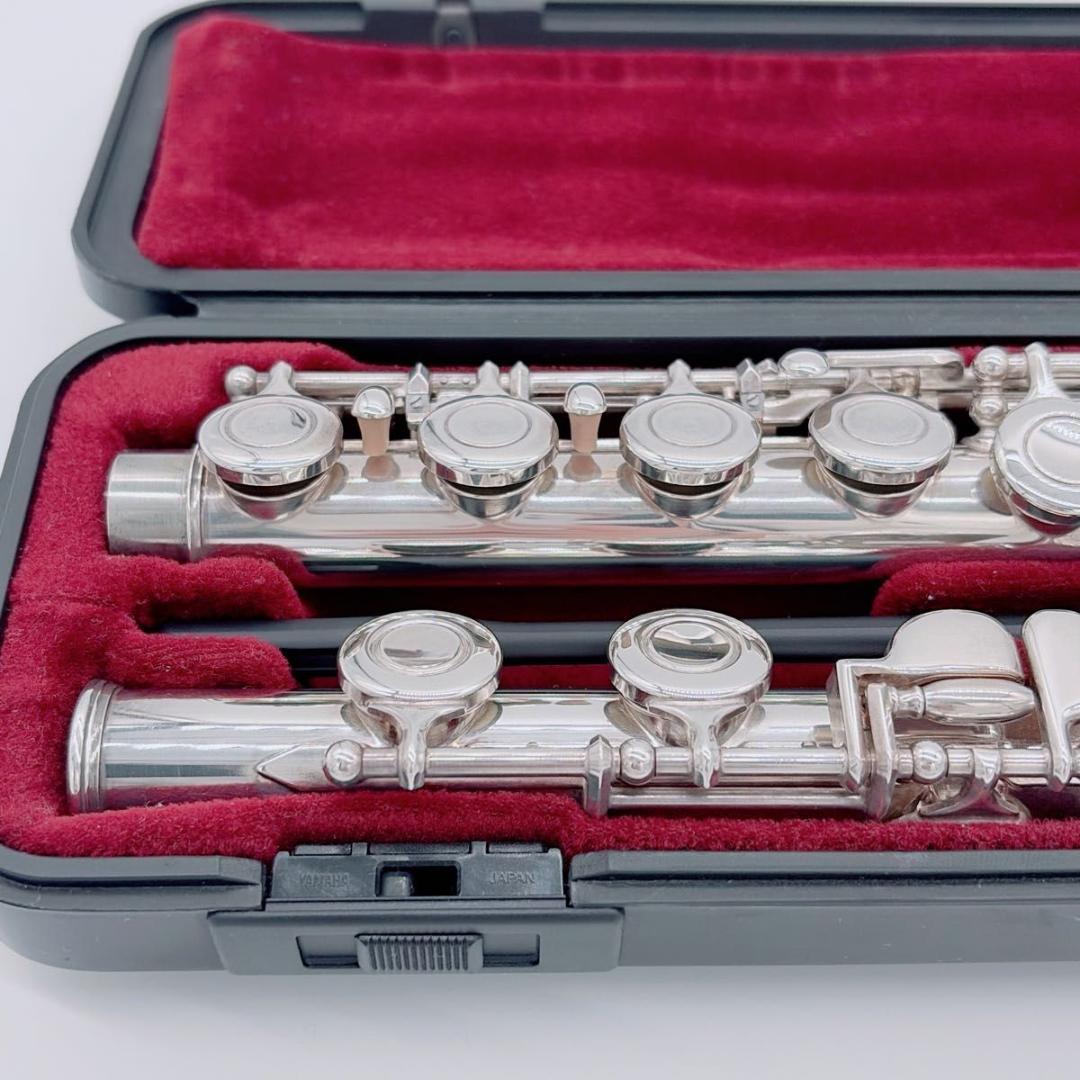 美品 YAMAHA ヤマハ フルート 後期モデル YFL-221 Eメカ付き