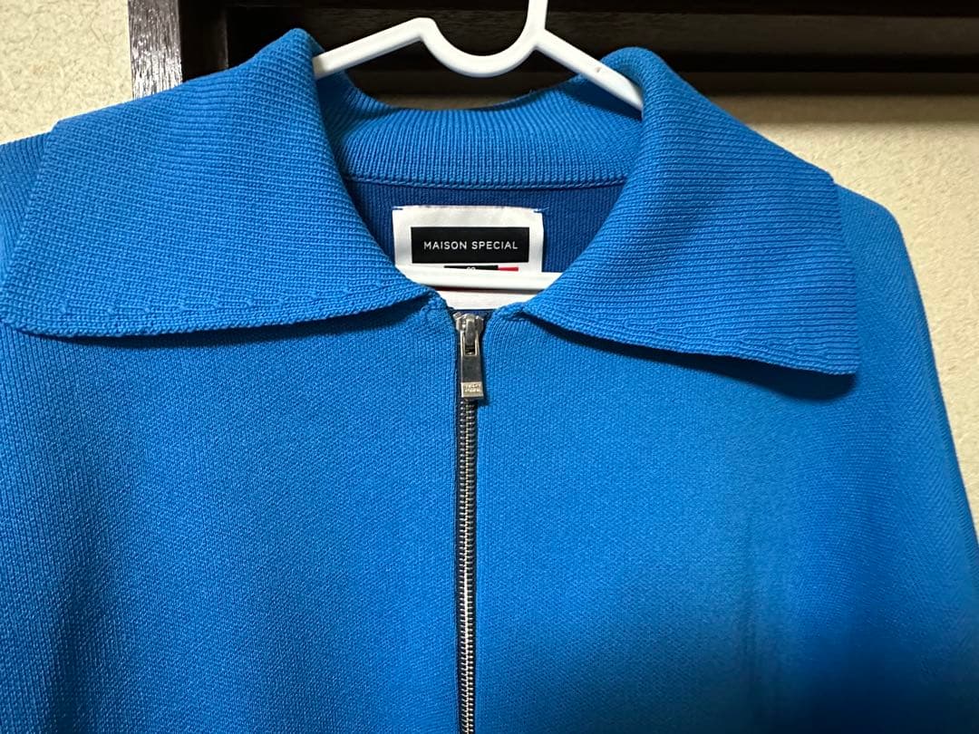 ダブルフェイスハーフジッププライムオーバーニットポロシャツ