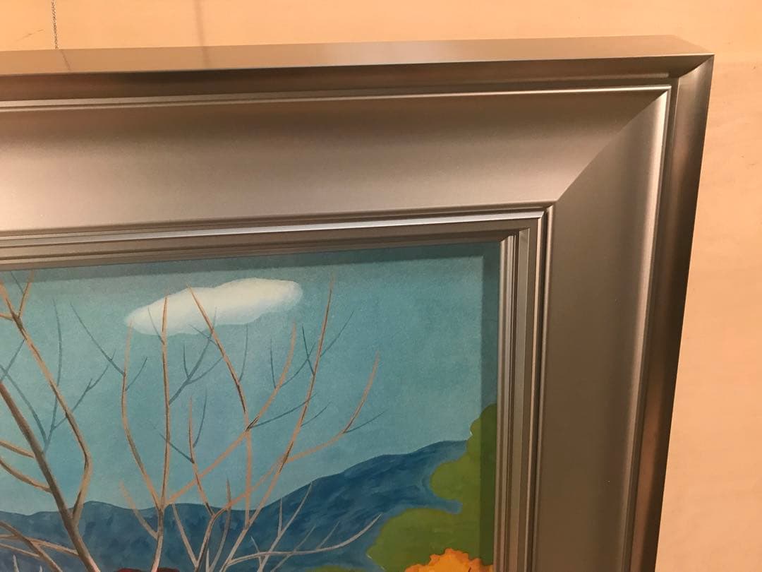 小野竹喬　「秋」　木版画　刷り込みサイン・作品証明シール有り