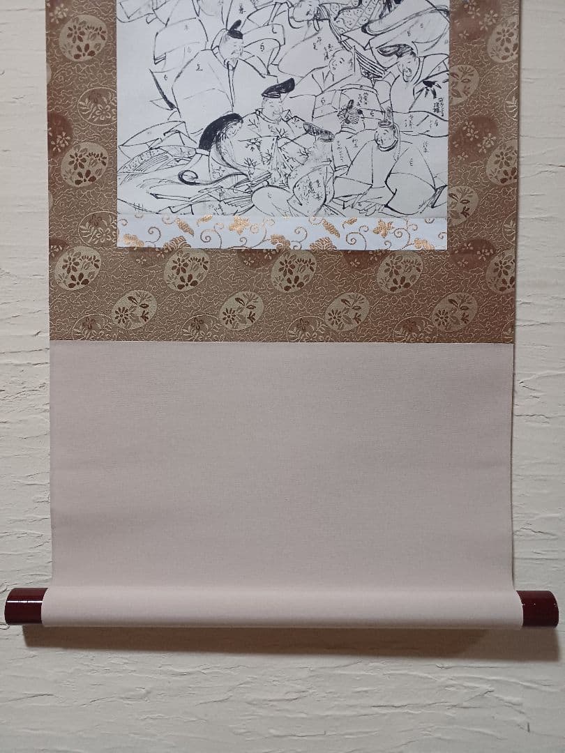 江戸屋の原画　掛軸　1233x424mm E435　三十六歌仙下絵　 伝酒井抱一