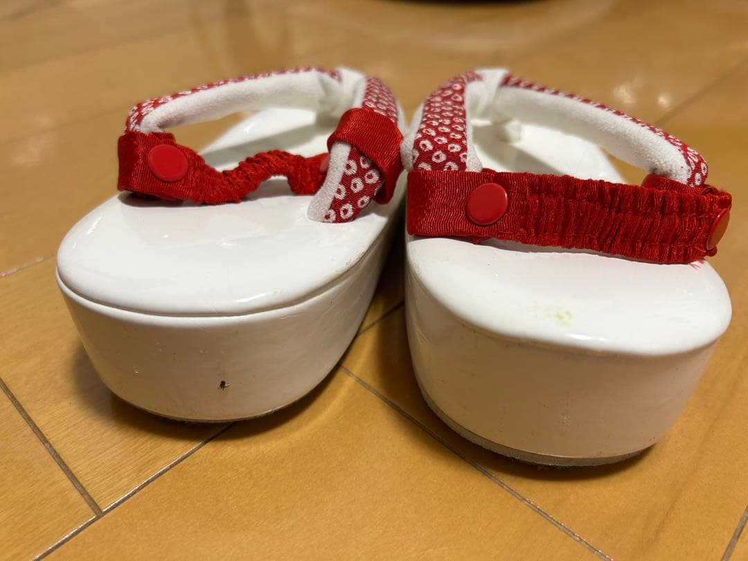 赤系花柄着物 3歳女の子 被布セット