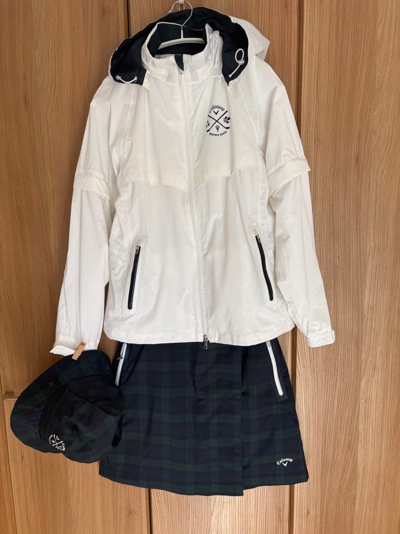 Callaway レディース レインウェア ホワイト　Lサイズ