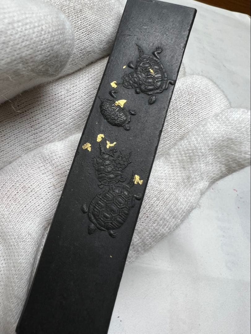 老舗極上一丁型松煙枯古墨2点得　 100年骨董墨！
