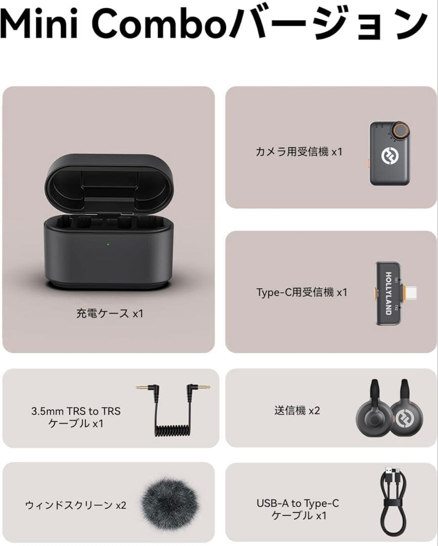 Hollyland Lark m2s Mini Combo バージョン