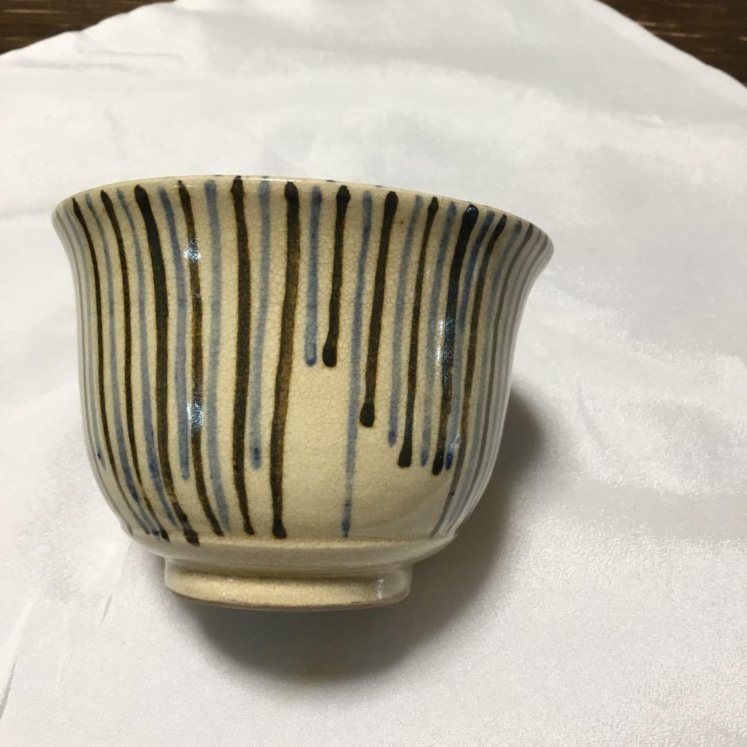 京薩摩　麦藁手盃　蓋付 錦光山　筒向