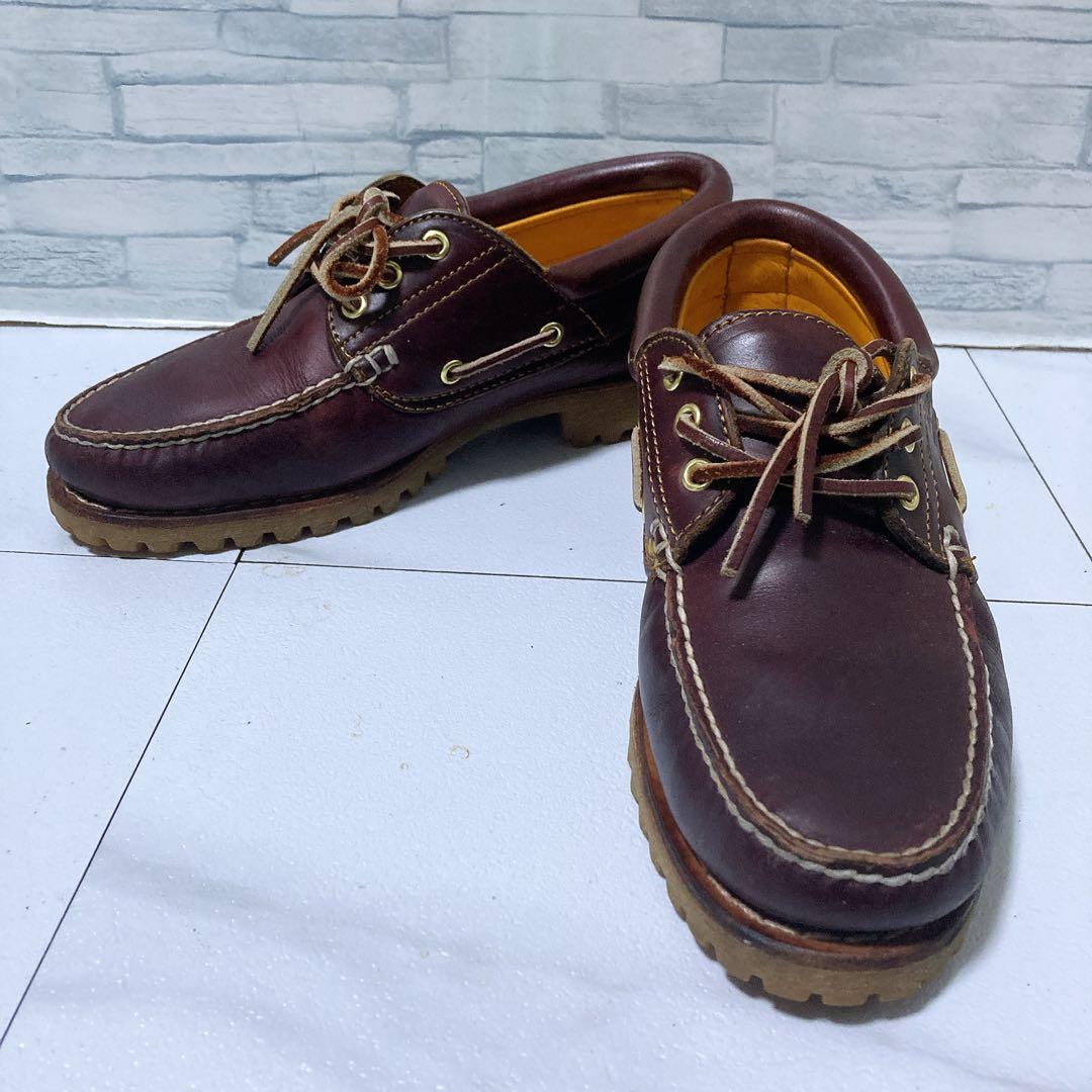 美品 ティンバーランド 3eye クラシックラグ 27.5 デッキシューズ 赤茶