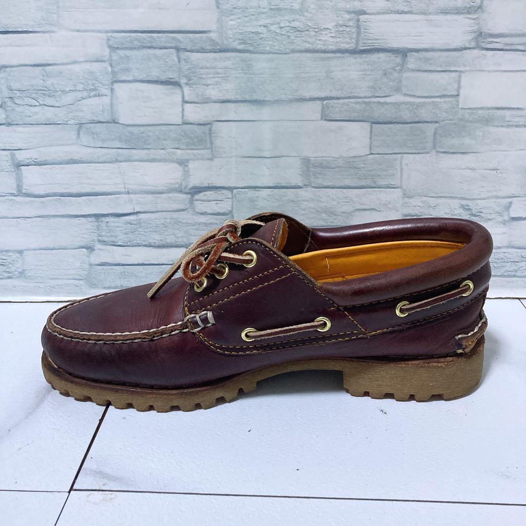 美品 ティンバーランド 3eye クラシックラグ 27.5 デッキシューズ 赤茶