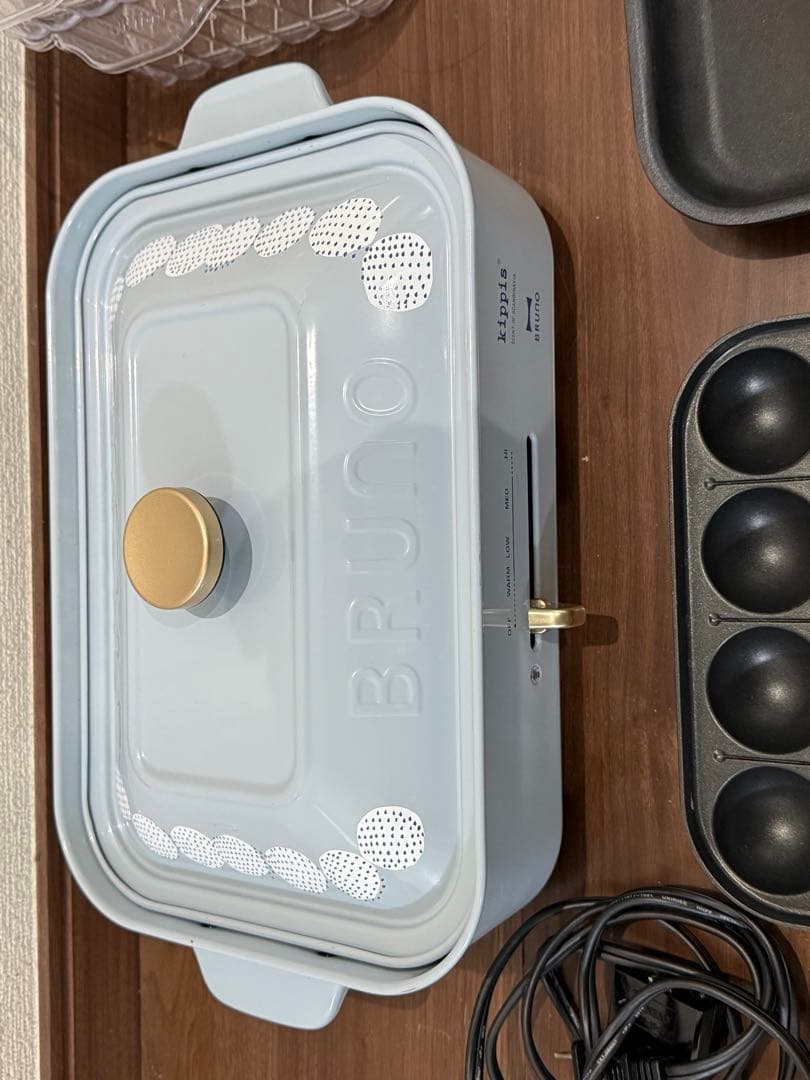 【専用】BRUNOブルーノ　コンパクトホットプレート 深鍋　蒸し器kippis