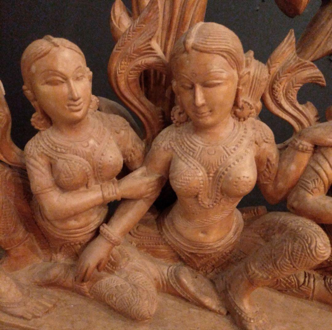 インド 木彫り ヒンドゥー教　骨董　アンティーク