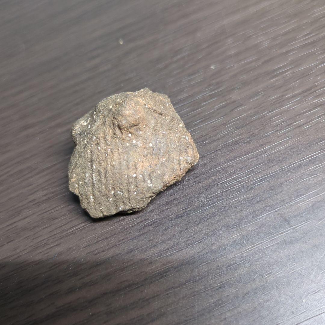 売ってない非売品。激レアの縄文土器上部のフチで穴が空いています