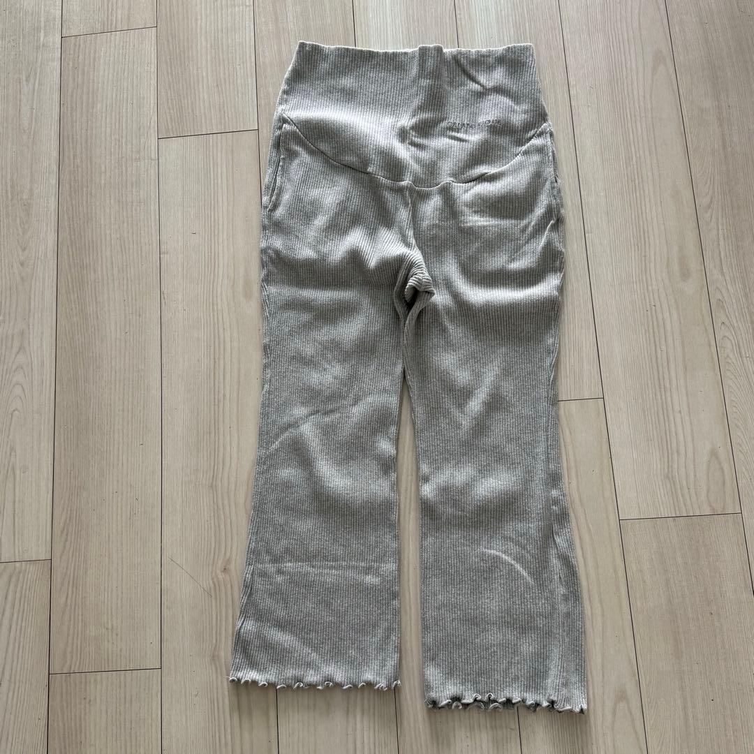 ジェラートピケ マタニティ リブパジャマ セット グレー ジェラピケ