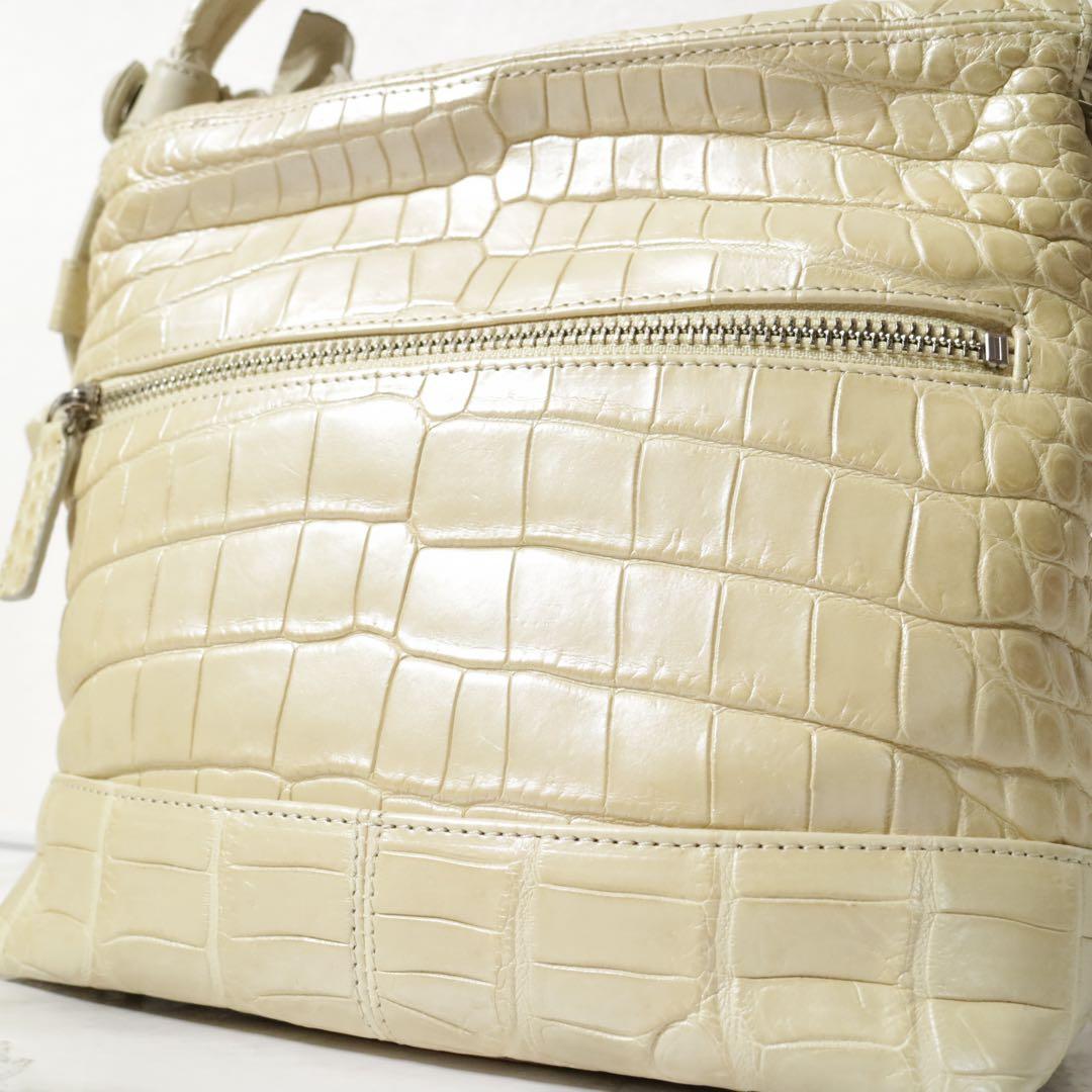 〈極美品〉Crystal Reptiles クロコダイル ショルダー JRA