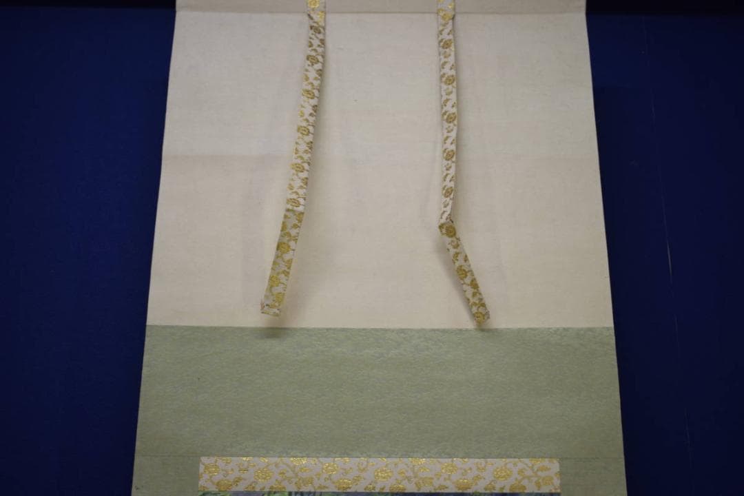 真作/池田興雲/渓流水鳥図/布袋屋掛軸HJ-304