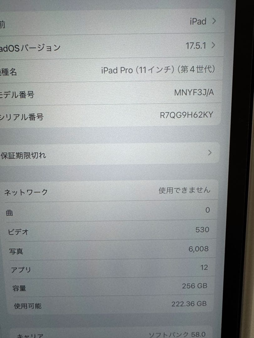 iPadPro 第4世代11インチ256GB Apple pencil第２世代