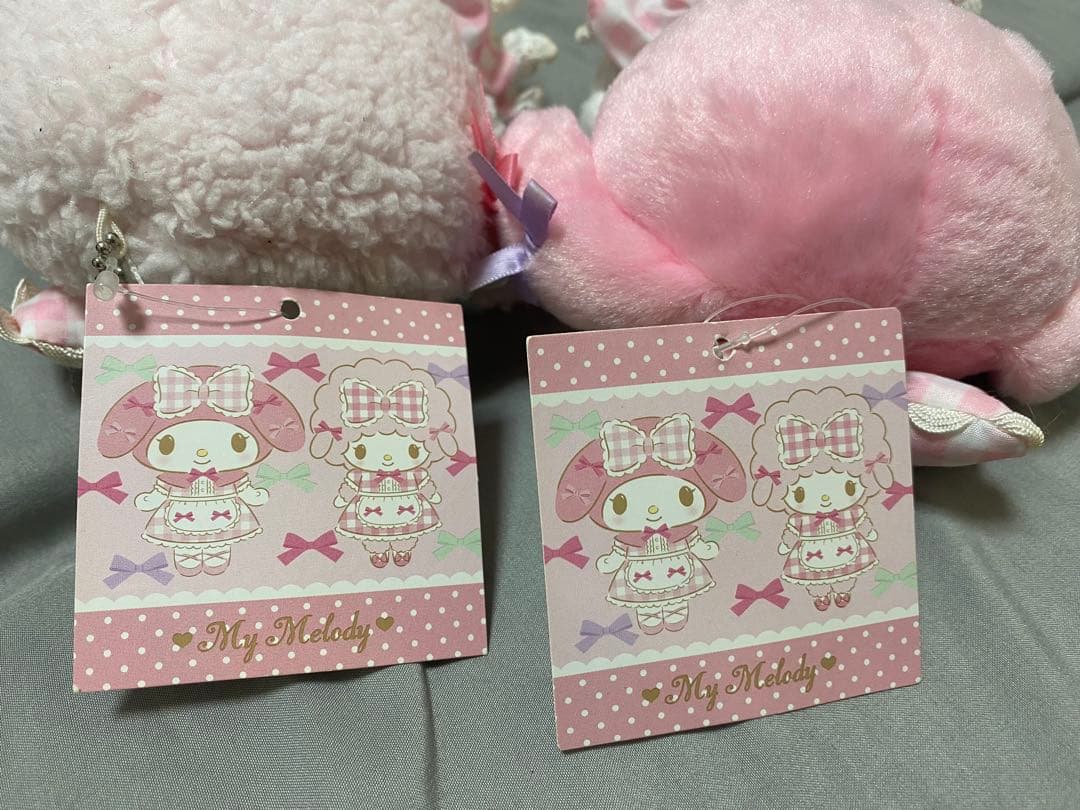 マイメロディ マスコット ぬいぐるみ リボンでおそろ　タグ付き 美品セット