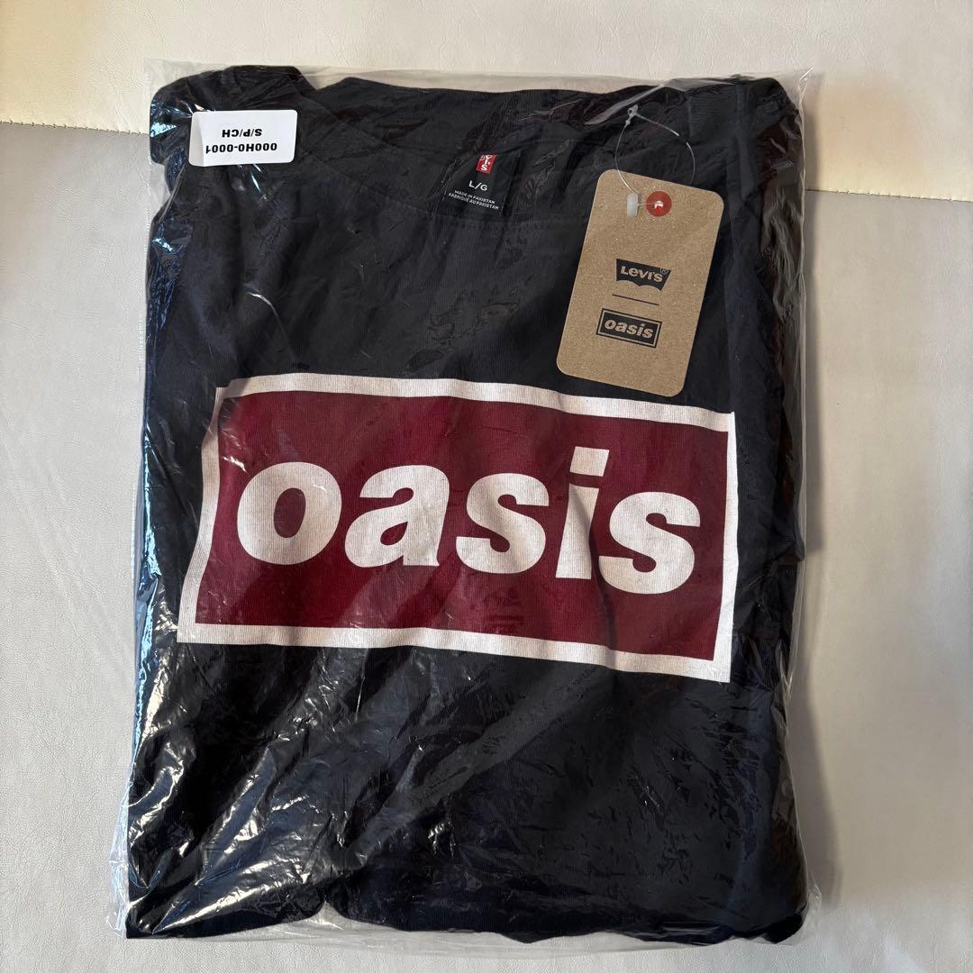 希少サイズ　LEVI'S x OASIS　DECA LOGO Tシャツ 黒　L