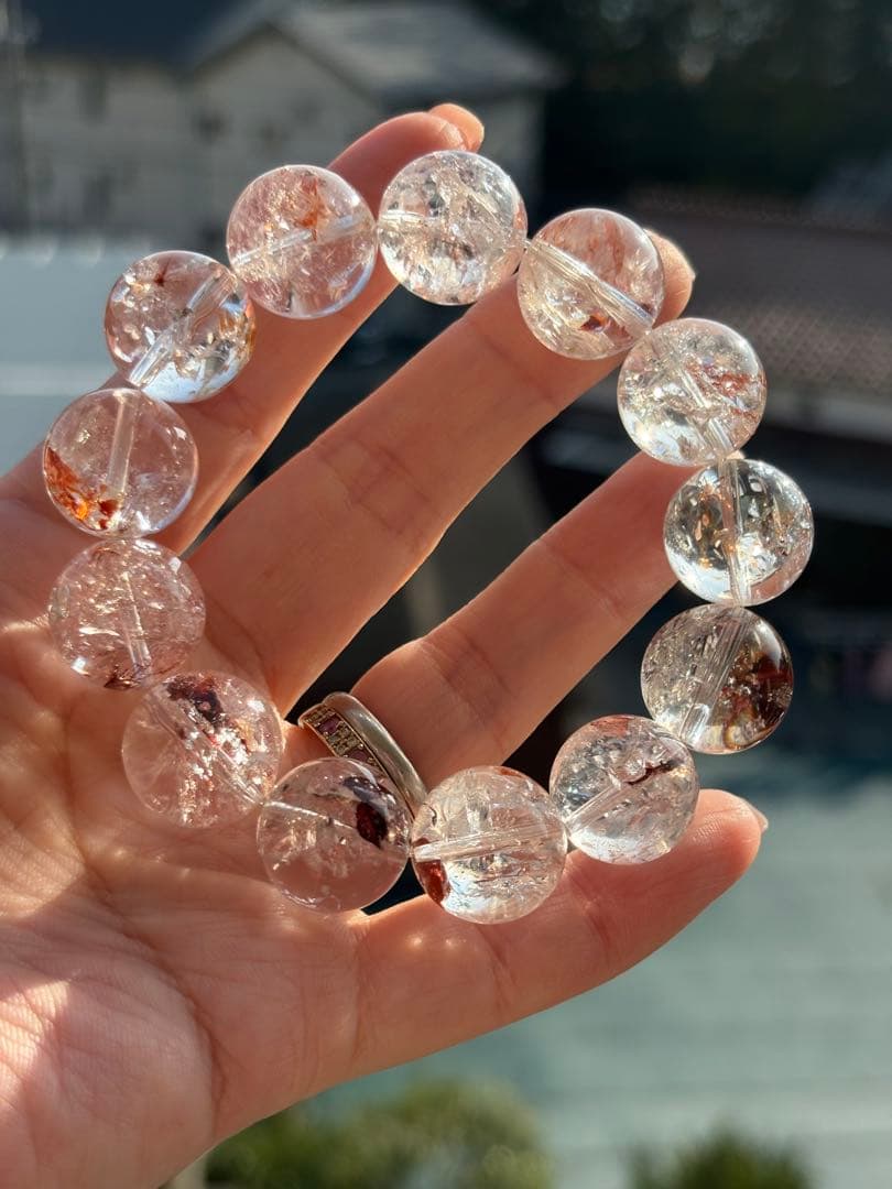 Y sh様 ♡美人大玉♡輝き15ミリUP ライモナイトインクォーツ　ブレスレット