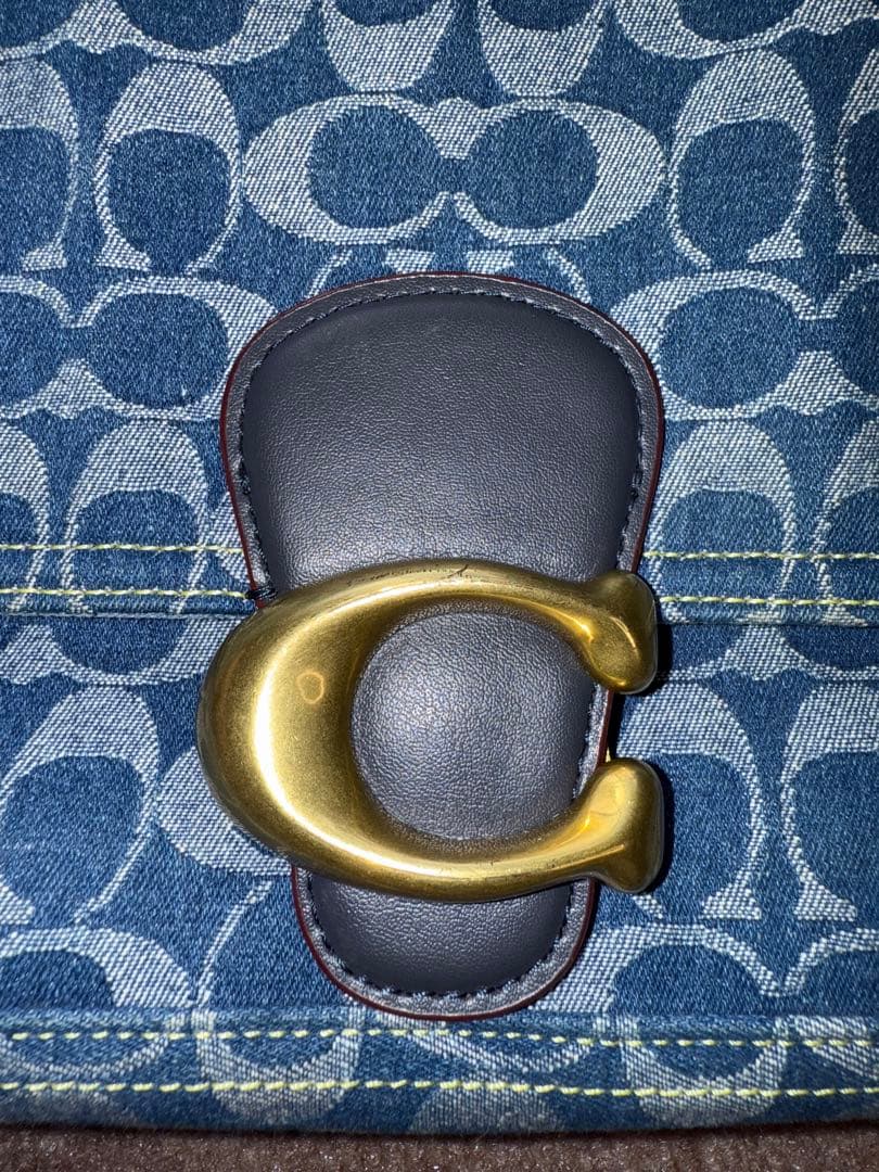 Coach デニムブルー ショルダーバッグ