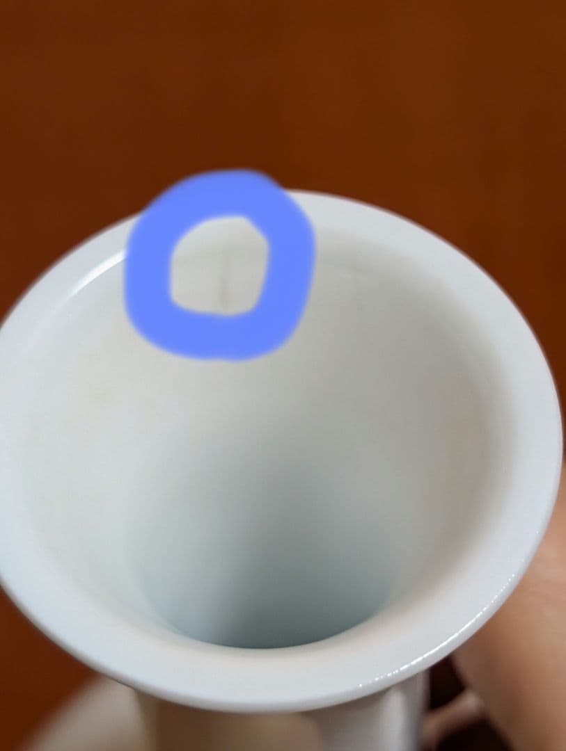 白磁　鶴首花入　中村清見　号清六　高麗庵　清六窯　共写真にて 箱有り