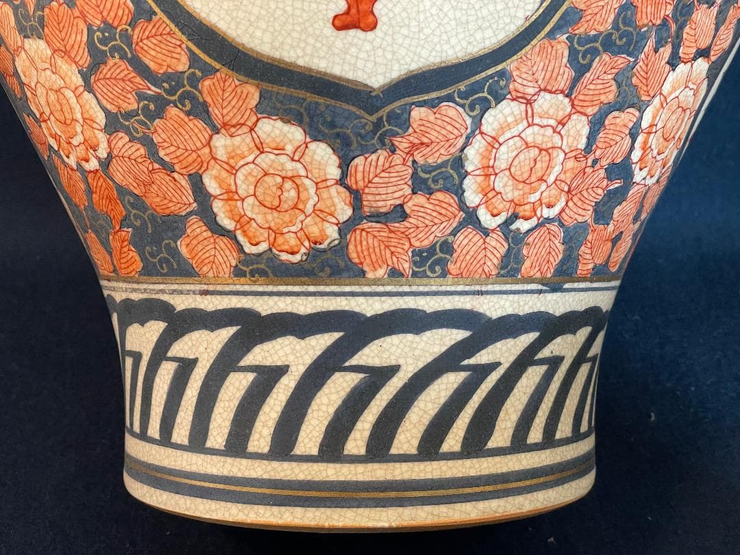 伊万里焼双龍耳大花瓶　高さ約61㎝